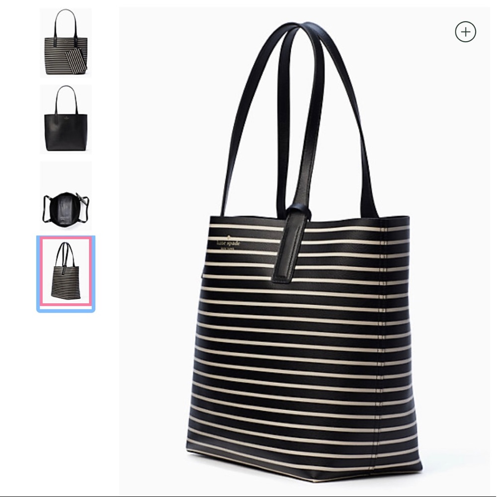 Kate Spade Arch Lauren Stripe Reversible Tote *EUC*